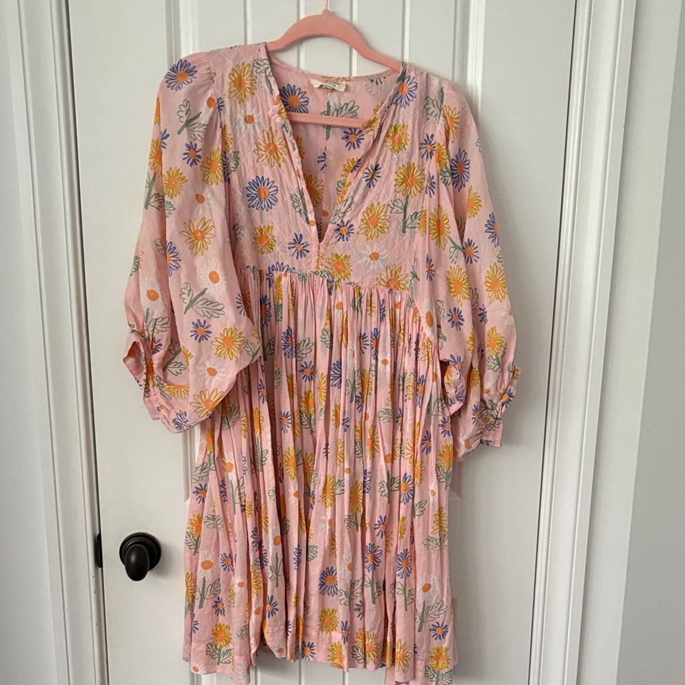 Floral Pink Casual Dress